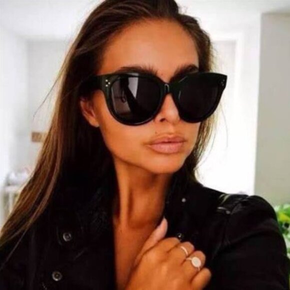 CELINE Audrey Sunglasses CL 41755 Black Polarized with Case Made in Italy - Picture 6 of 6